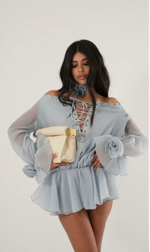 Camasa Pretty Rose Baby Blue