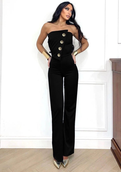 Salopeta neagra cu Corset Amanda