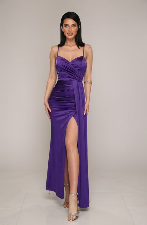 Rochie din satin Zonia Purple n