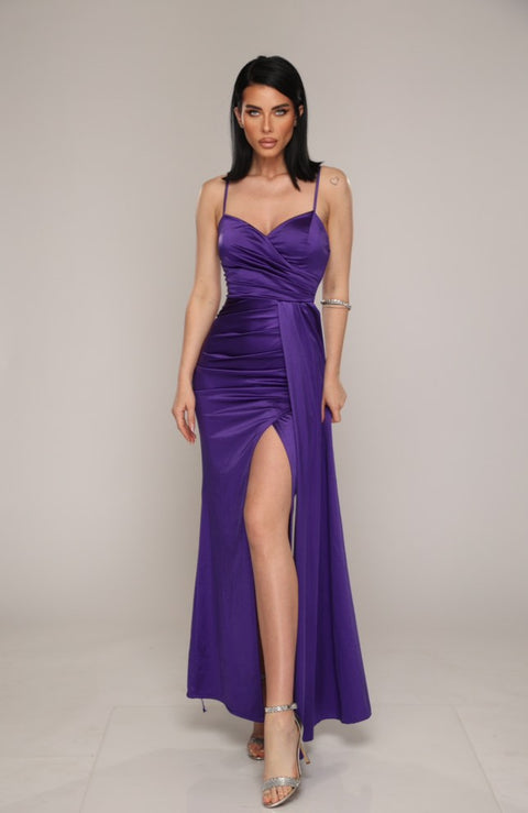 Rochie din satin Zonia Purple n