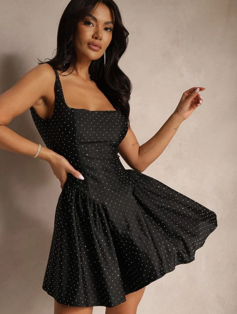 Rochie neagra Shine Doll