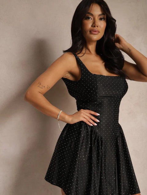 Rochie neagra Shine Doll