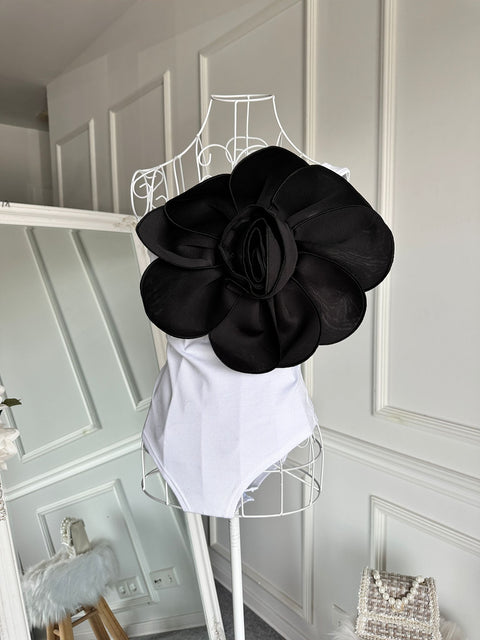 Body Alb Black Daisy