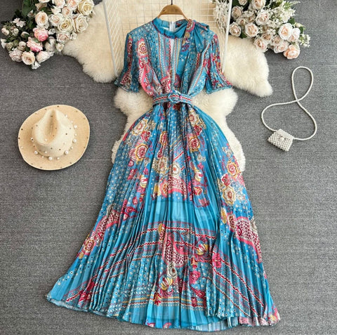 Rochie de dama plisata Bella Blue
