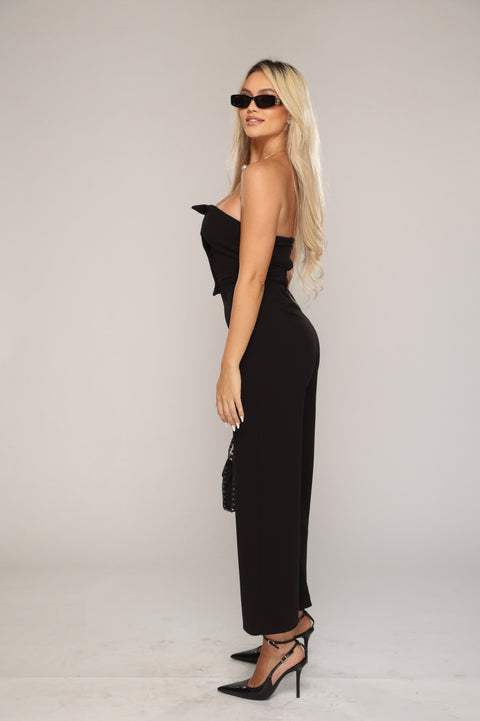 Salopeta neagra cu Corset Amanda