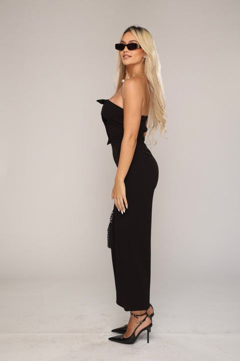 Salopeta neagra cu Corset Amanda