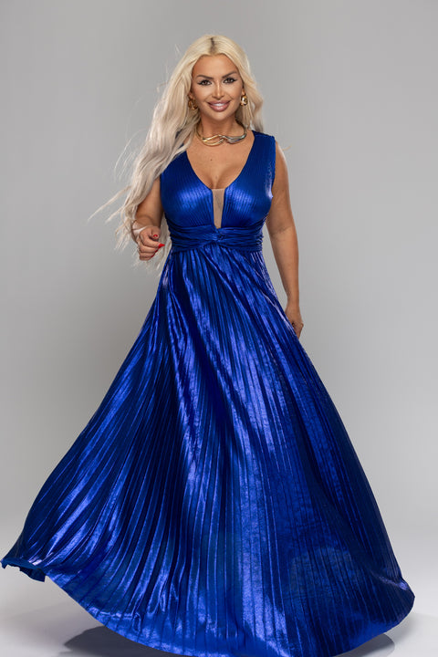 Rochie eleganta cu pliuri  Blue Royal