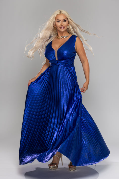 Rochie eleganta cu pliuri  Blue Royal