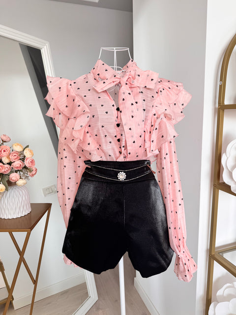 Camasa cu volane Roze Dots