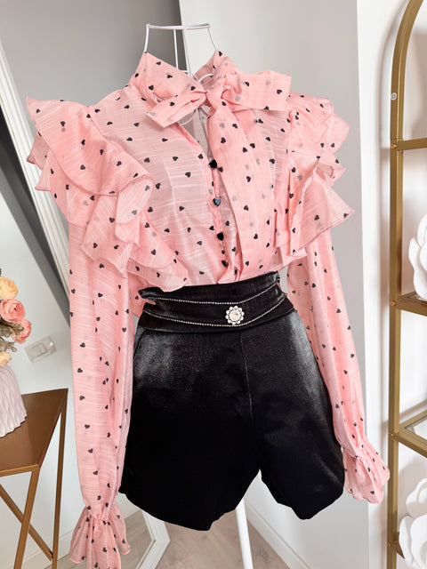 Camasa cu volane Roze Dots