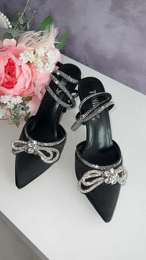 Pantofi Glamorous Black Bow