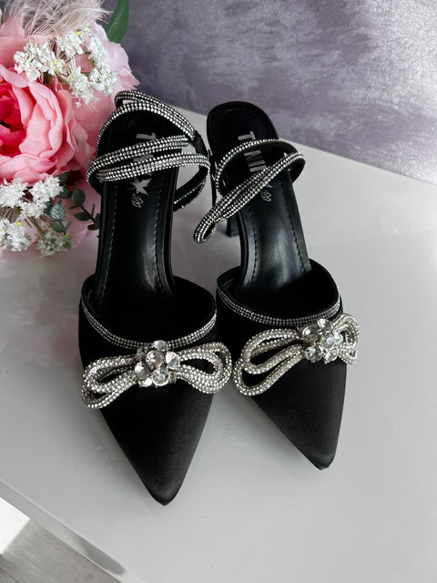 Pantofi Glamorous Black Bow
