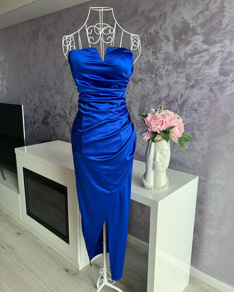 Rochie de ocazie din satin Hollywood Blue