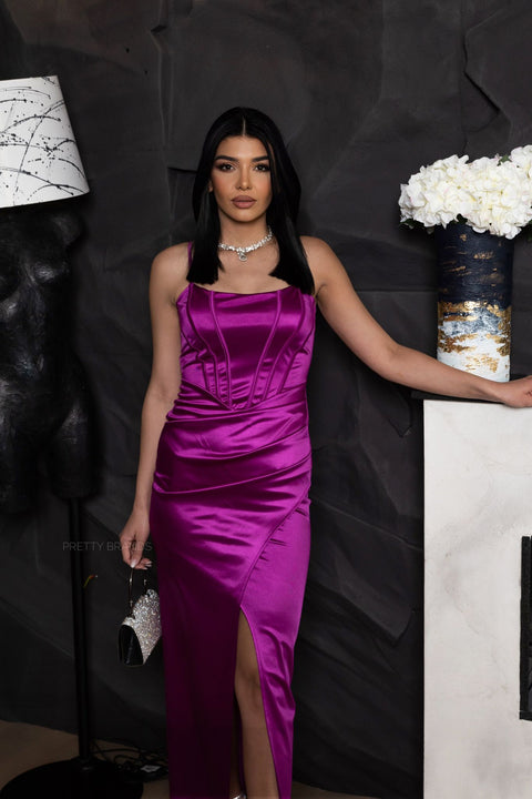 Rochie de ocazie din satin  Violet Melinda