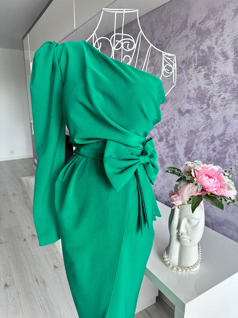 Rochie Luxury Green Bow