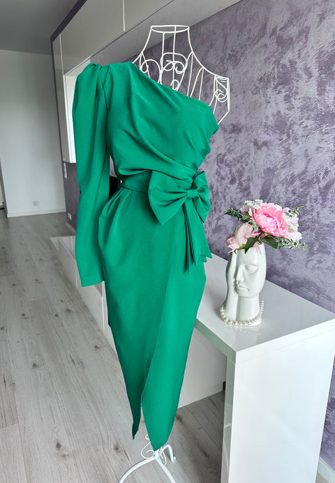 Rochie Luxury Green Bow