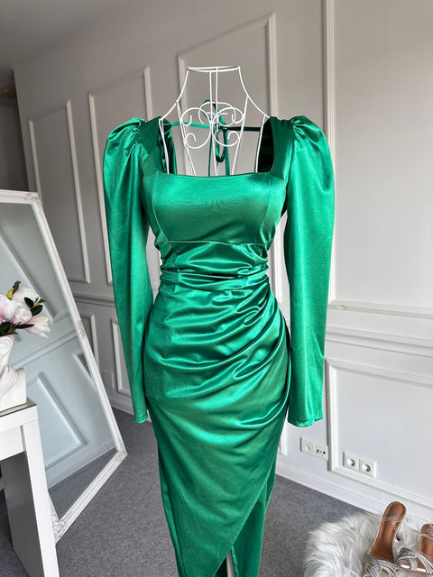 Rochie Verde din satin Bellamys 