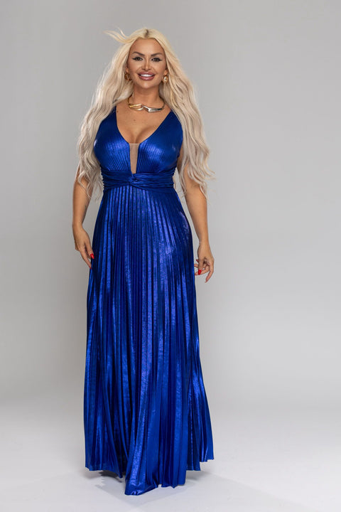 Rochie eleganta cu pliuri  Blue Royal