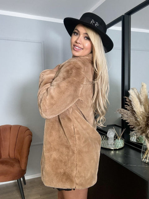 Cojoc de blana Bej Kelly